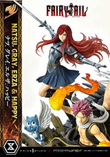 Prime 1 Studio Fairy Tail - Figura Decorativa de Natsu, Gris, Erza, Happy - Figura de Estatua de Lujo, versión 1/7, 57 cm
