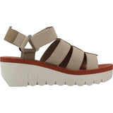 Fly London YOJI198FLY, Sandalias Mujer, Military/Beige/Brick, 38 EU