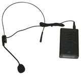Ibiza - VHF2H - Sistema de microfonía inalámbrica con 1 micrófono de Mano VHF, 1 micrófono de Diadema VHF y 1 Receptor - 2 Canales 203.5 & 207.5MHz - Negro