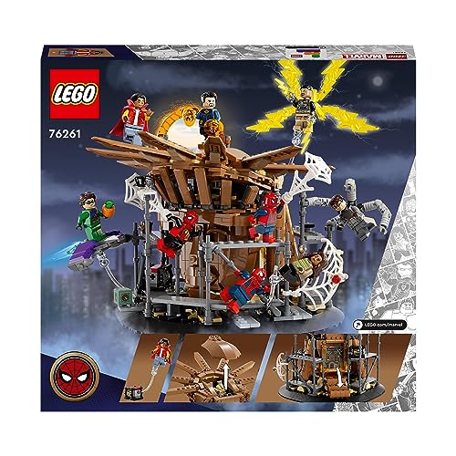 LEGO 76261 Marvel Batalla Final de Spider-Man, Recrea la Escena de No Way Home con 3 Minifiguras de Peter Parker, Duende Verde, Electro, Hombre de Arena, Ned, Dr Strange y MJ, Maqueta Coleccionable