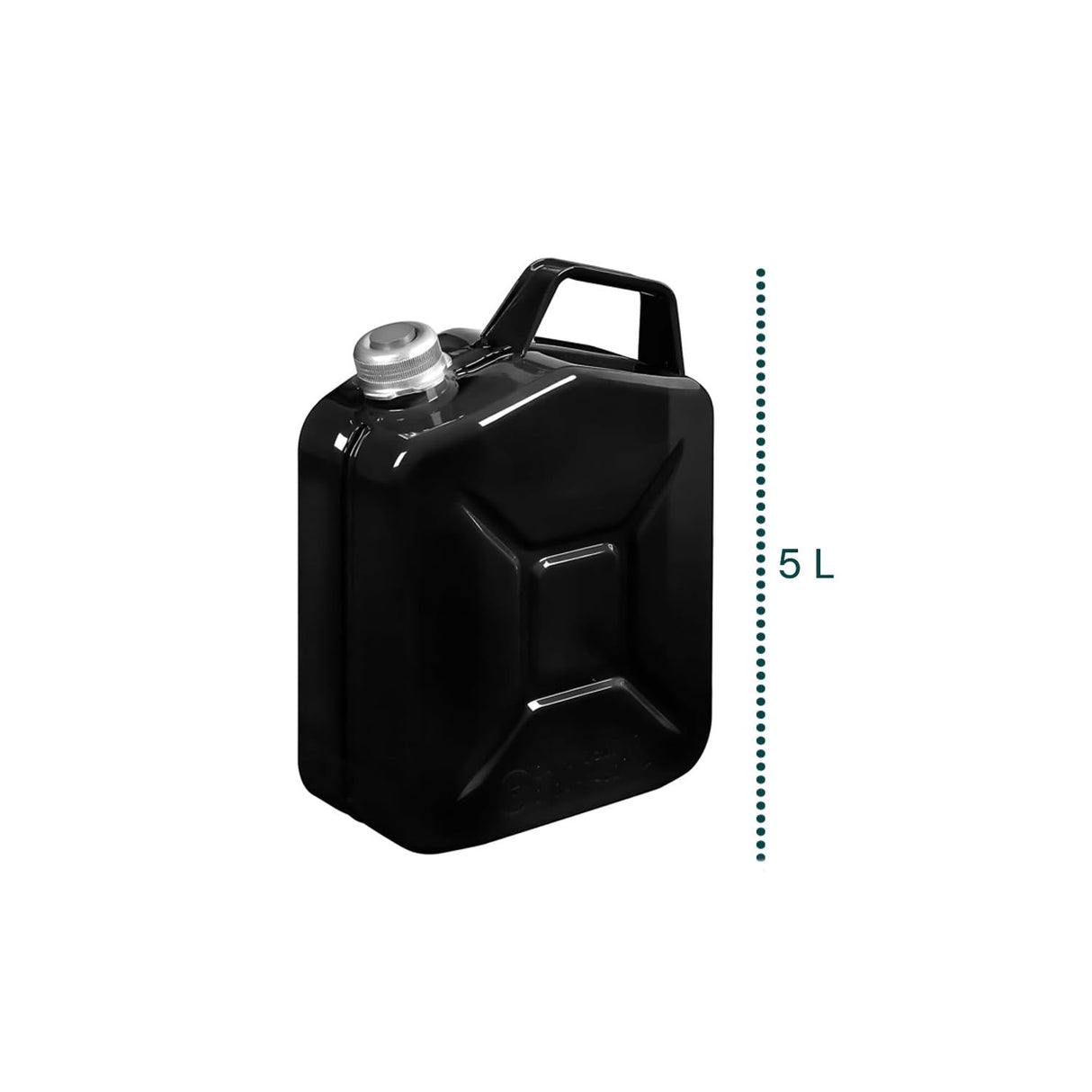 Bidón de combustible de metal barnizado con polvo epoxi, de 5 l, con tapón magnético, grosor 0,9 mm, para diésel, gasolina y queroseno