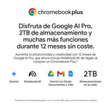 Lenovo Chromebook Plus Gen 10 - Ordenador Portátil 14'' WUXGA OLED (MediaTek Kompanio Ultra 910, 12GB RAM, 128GB UFS, ChromeOS)-Seashell + 1 año de Google AI Pro con Gemini Pro y 2TB de Almacenamiento