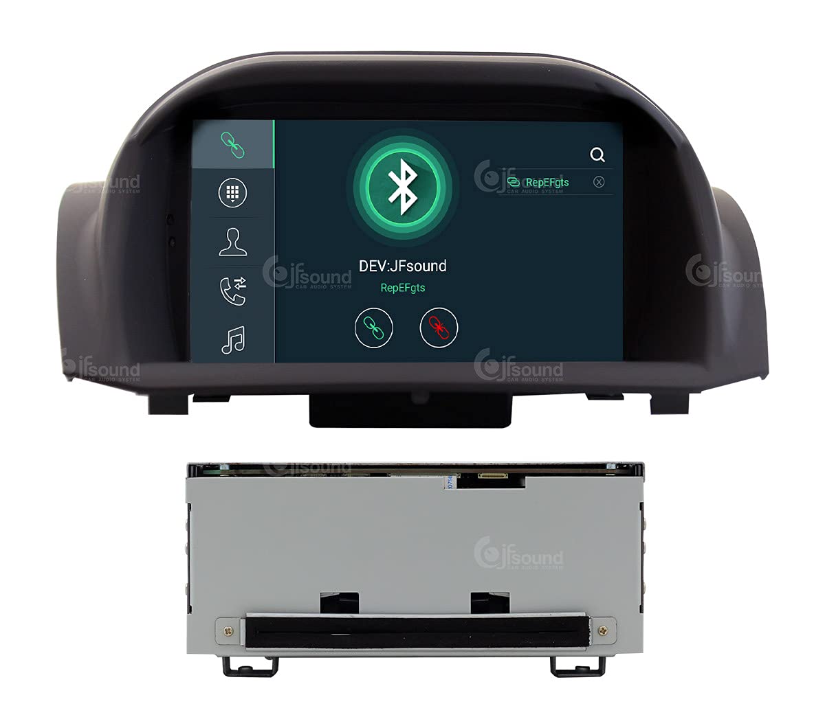 Autorradio de Ajuste Personalizado para Ford Fiesta 6° Serie Restyling Android GPS Bluetooth WiFi Dab USB Pantalla táctil Full HD 7" procesador de 8 núcleos y comandos de Voz