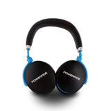 Powerade 480189 ANC - Auriculares de Diadema con reducción de Ruido (Bluetooth apTX, Baja latencia y Manos Libres Integrado, autonomía de 24 Horas), Color Negro y Azul