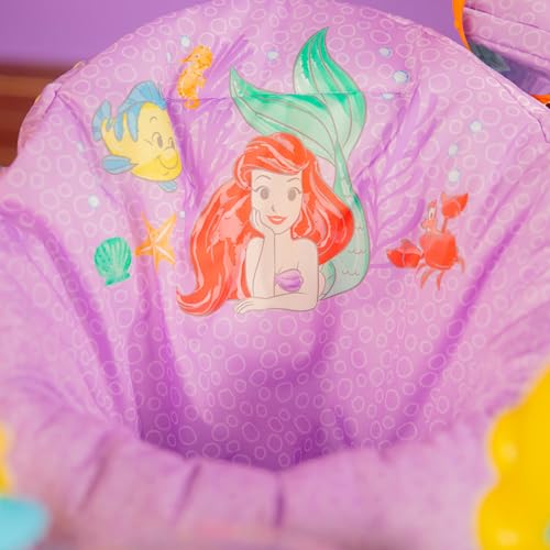 Bright Starts, Sea of Activities: Saltador de Actividades para Bebés de La Sirenita de Disney, con Juguetes Interactivos, Luces y Música, Incluye Princesa Ariel, 6-12 Meses (Azul)