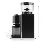 BEEM GRIND-PERFECT Molinillo de café eléctrico, 250 g, ajuste de grado de molienda de 35 niveles, mecanismo cónico, dosificación ajustable mediante rueda giratoria (2 – 12 tazas), molido directamente