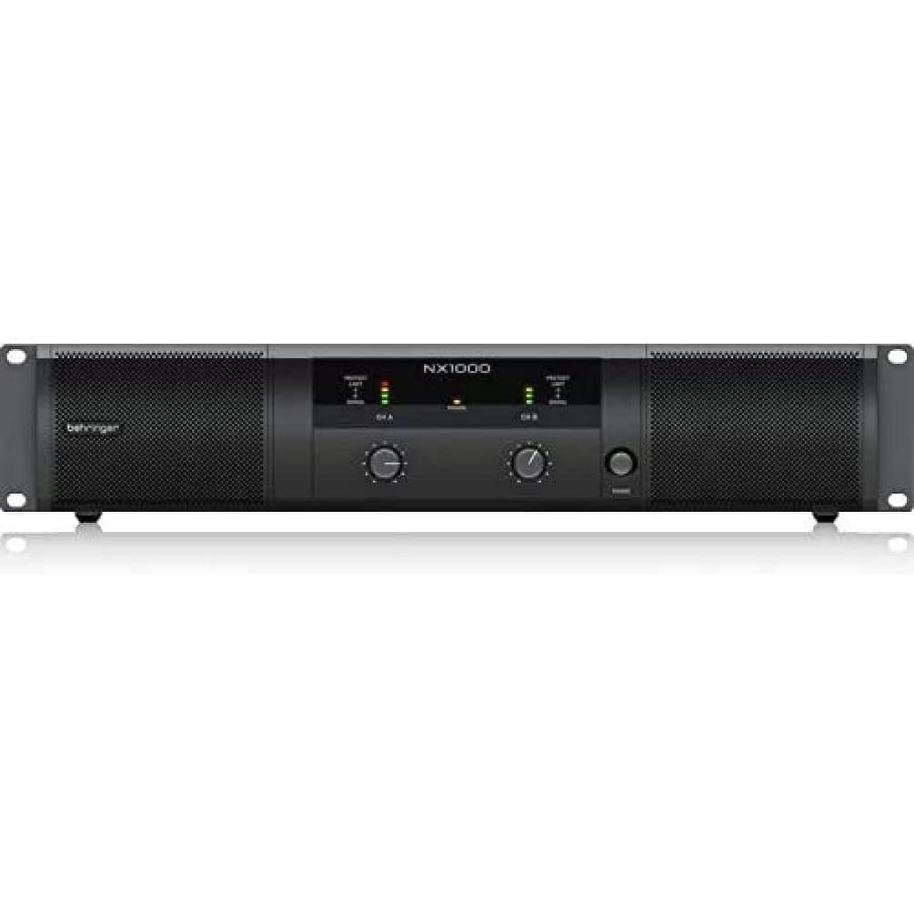Behringer NX1000 Amplificador de potencia clase D ultraligero de 1000 vatios con compensación de impedancia de altavoz SmartSense