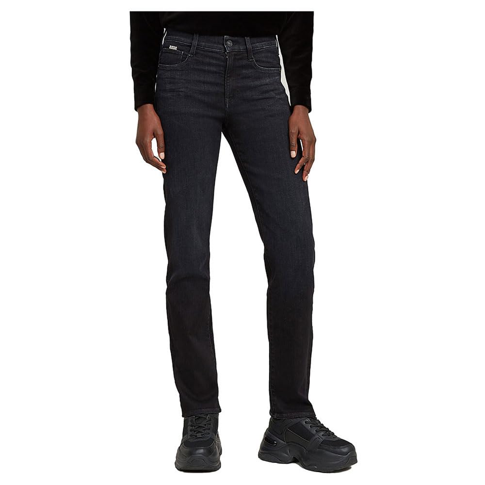 G-STAR Jeans Strace Straight Vaqueros, Azul (Worn In Black Vortex D23951-a634-g730), 27W / 28L Mujer