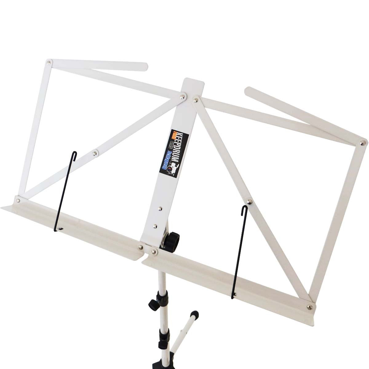 Keepdrum MUS3 WH - Atril para partituras (incluye funda y 4 pinzas), color blanco