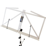 Keepdrum MUS3 WH - Atril para partituras (incluye funda y 4 pinzas), color blanco