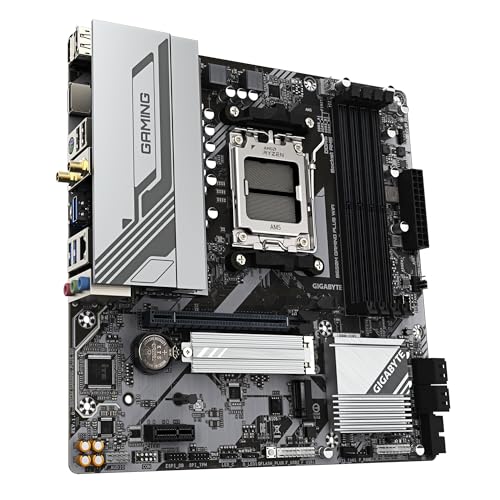 GIGABYTE B650M Gaming Plus WiFi Placa Base - Procesadores AMD Ryzen 9000, VRM de 5+2+2 Fases, hasta 8000 MHz DDR5, 2xPCIe 4.0 M.2, LAN 2.5GbE, WiFi 6E, USB 3.2 Gen 1