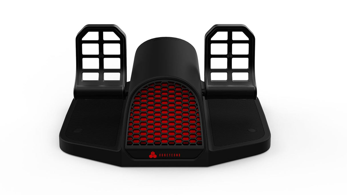 Honeycomb Charlie Rudder Pedals - Control de simulación de vuelo para timón y frenos, pedales metálicos ajustables, transmisión por correa mediante sensores de efecto Hall, para MS Flight Simulator