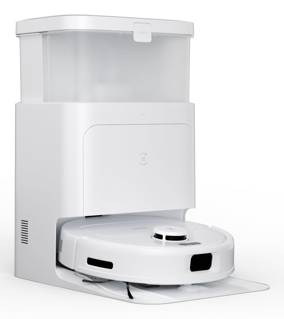 ECOVACS N30 Pro Omni aspriadora Robot con estación Vaciado, Lavada, Secado automáticos, 10 00 Pa, Cepillo antienredos ZeroTangle 2.0, Limpieza Agua Caliente 60 ℃, mopa adaptiva TruEdge, Blanco