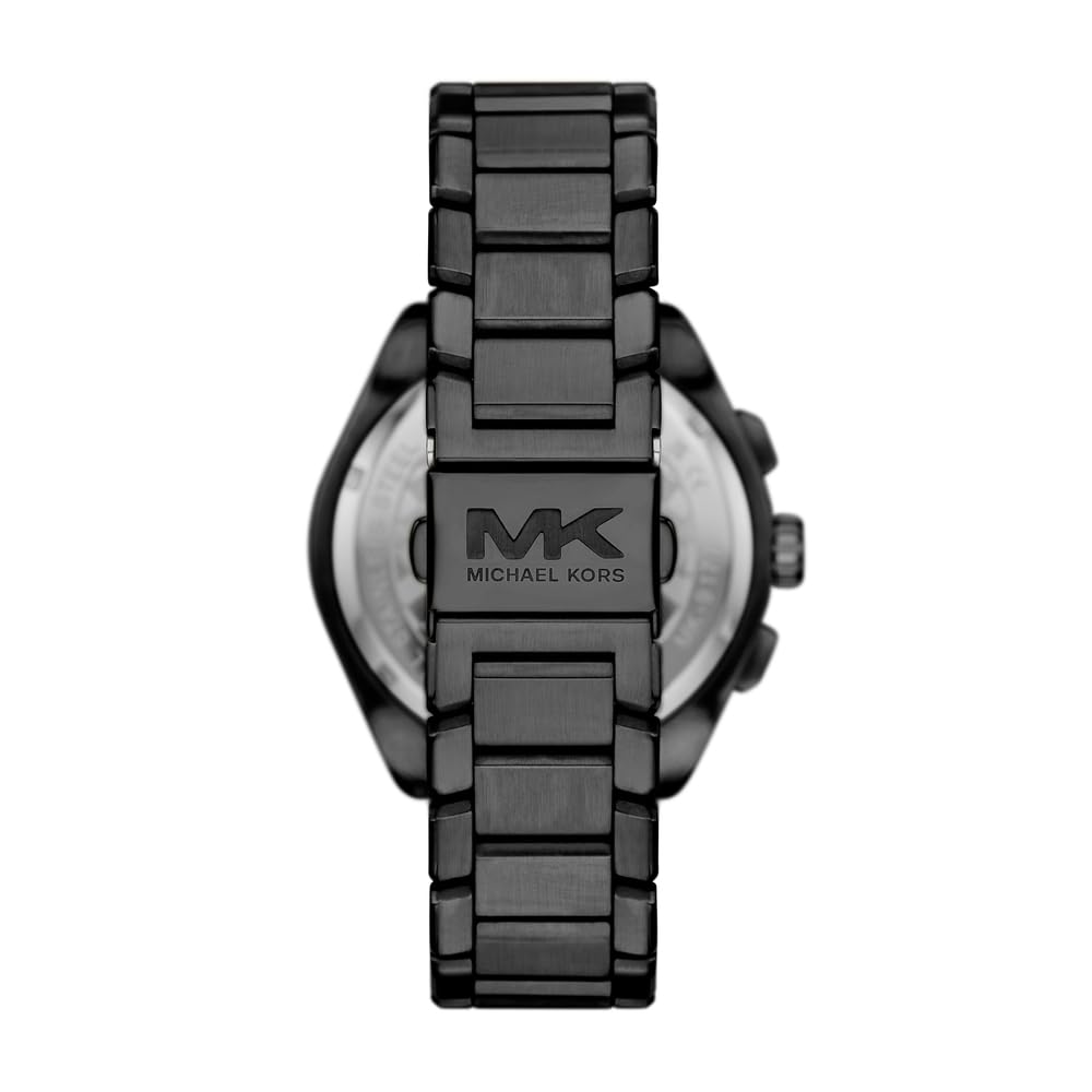 Michael Kors Reloj Accelerator 2 para Hombre, Movimiento cronógrafo de Cuarzo con Correa de Acero Inoxidable, Negro y Dorado