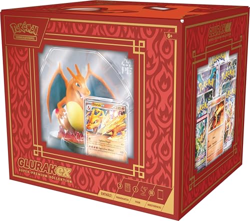 Pokémon Sammelkartenspiel Colección Super Premium Glurak-ex, Multicolor, 24.9 cm (290-45902 : C : DE : 45 :)