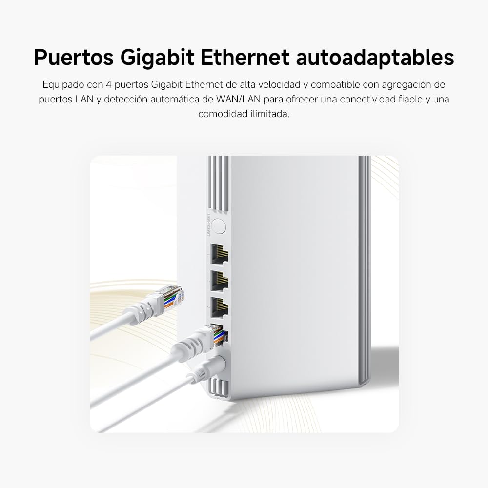 Xiaomi MRouter WiFi6 AX3000 - Puerto Gigabit, Mesh para Red Integrada, Velocidades Máximas WiFi6esh System AX3000 NE EU(Paquete de 3)