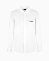 Armani Exchange Essential, Logo Signature Camiseta, Blanco Crudo, XXL Hombres