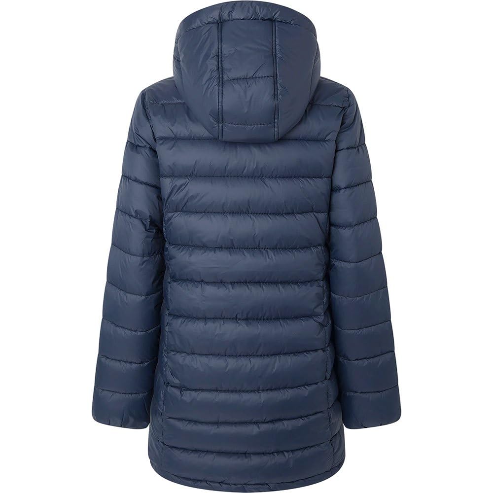 Pepe Jeans Maddie Long Puffer Jacket, Azul (Dulwich), XS para Mujer