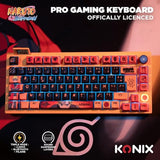 Konix Naruto Shippuden Teclado mecánico con Cable/inalámbrico - Edición Pro Collector Numerada - LED RGB - Diseño Naruto Modo Ermitaño - Naranja