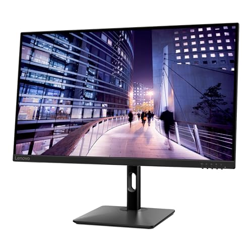 Lenovo N27p - Monitor 27" 4K (IPS, 40Hz, 4ms, 16:9, HDMI, DP, USB-C) Altavoces Integrados, Montaje VESA 100 mm, Soporte con Inclinación, Giro, Pivote y Ajuste de Altura - Negro