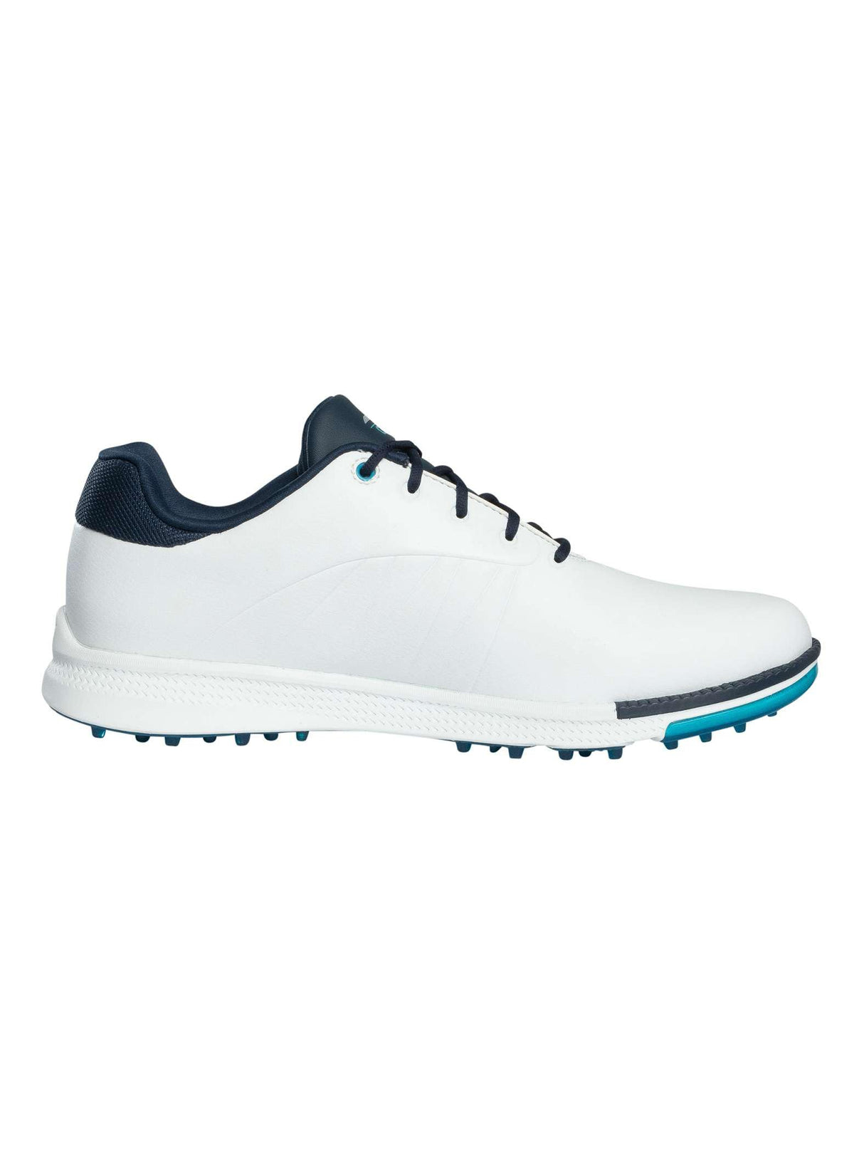 Skechers Hombre Entrenadores De Ritmo Go Golf, White/Navy/Blue, 43 EU