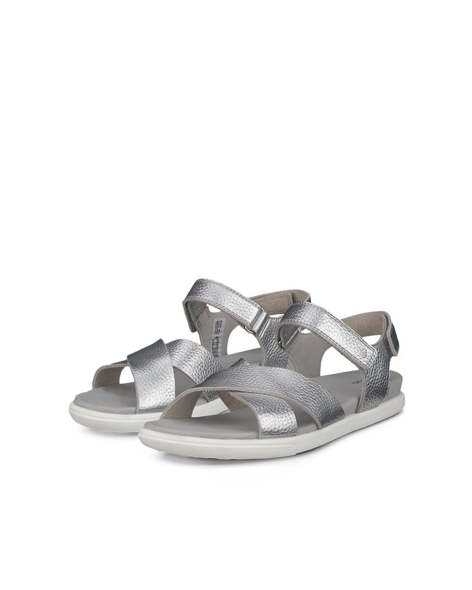 ECCO Damara Sandal, Sandalia Mujer, Pure Silver Metallic, 42 EU