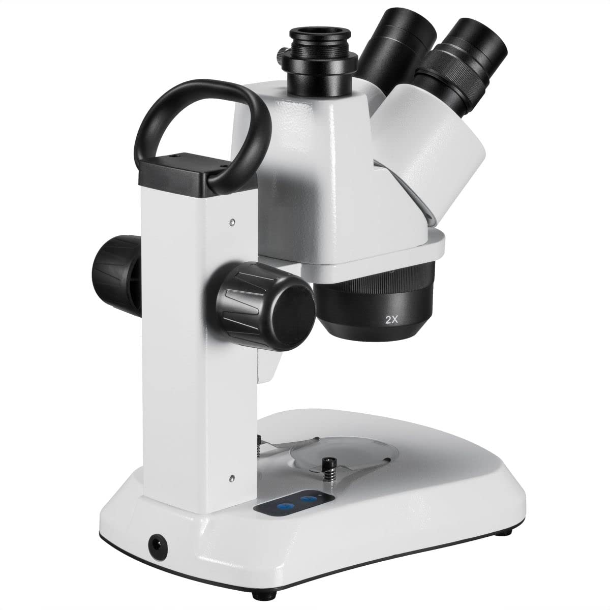 Bresser Microscopio estereoscópico trinocular Analyth STR Trino 10x - 40x con luz LED Regulable separada y asa de Transporte para Uso móvil