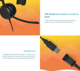 Snom A310M - Auriculares monoaurales para centros de Llamadas y oficinas - Sonido HD, Gran Comodidad, Estructura Ligera, cancelación pasiva del Ruido - Compatibles con teléfonos