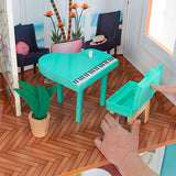 KidKraft Casa de muñecas de madera Camila con muebles y accesorios, Casita de juguete con gato, ascensor y piscina para muñecas de 30 cm, juguetes niños y niñas desde 3años (65986) Exclusivo en Amazon