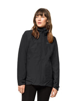 Jack Wolfskin Moonrise 3 en 1 Chaqueta, Negro, M para Mujer