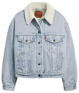Levi's 90S Sherpa Trucker, Chaqueta de jean Mujer, Morning Sunlight,