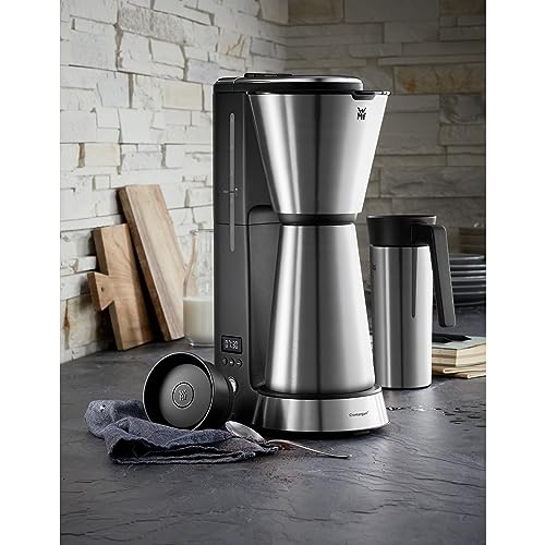 WMF Kitchenminis - Cafetera Aroma de goteo con termo, cafetera de filtro para hasta 5 tazas de café, vaso térmico 350 ml, programa antical, indicador agua, display digital, filtro extraible, 760 W