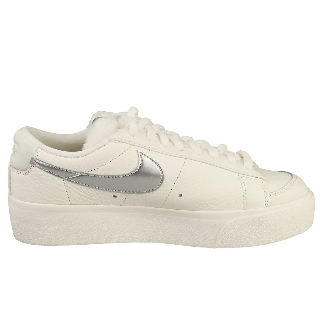 NIKE Blazer Low Fur, Zapatillas Mujer, Sail Metalic Silver, 41 EU