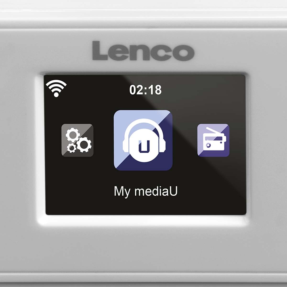 Lenco KCR-2014 - Radio (Internet, Digital, FM, PLL, 4W, 6,1 cm (2.4"), 23,7 cm) Color blanco