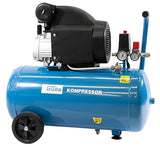 Güde Juego de compresor 301/10/50 12 piezas (lubricado con aceite, máx. 10 bar, caldera de 50 l, 1800 W, eff. Cantidad 175 l/min, regulador de presión, 2 manómetros, tapón de drenaje de agua,