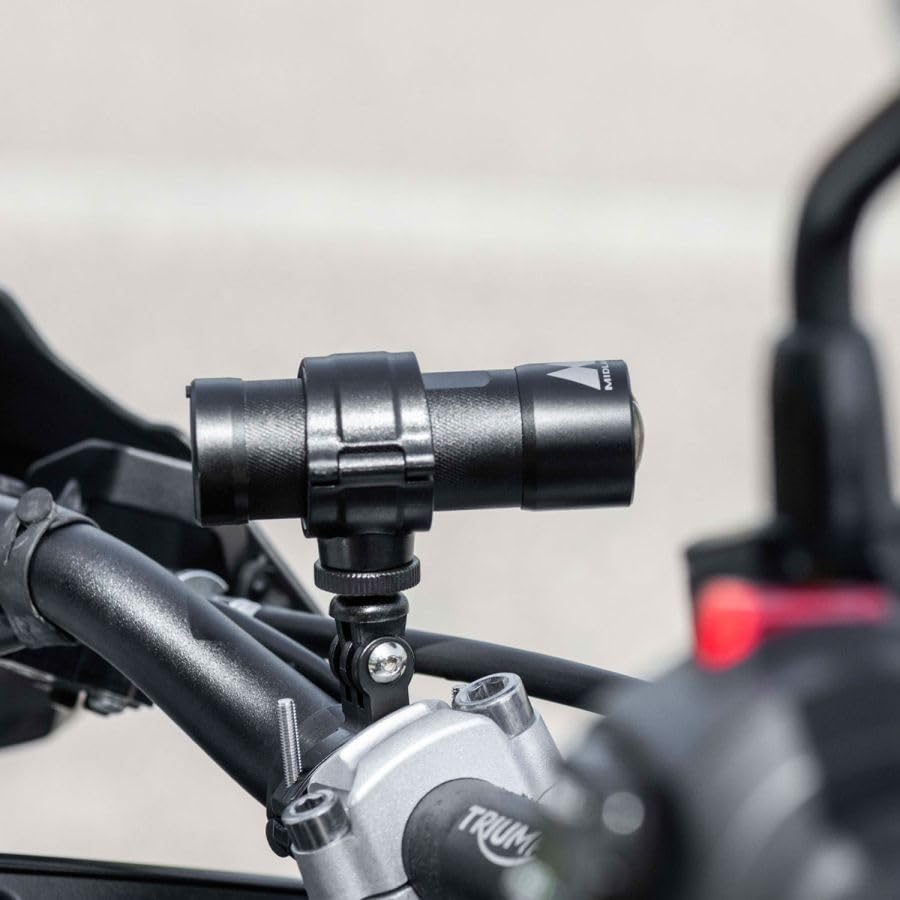 Midland - Bike Guardian PRO, Dashcam y Cámara Acción Moto 2K, Cámara Coche Grabadora y Moto con Sensor Sony, Estabilización Avanzada, Impermeable IP65, Streaming en Vivo, 2H Autonomía, Accesorios Moto