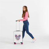 Disney Minnie Magic Maleta de cabina, Rosa, 38 x 55 x 20 cm, Rígida ABS, Cierre combinación, 33 L, 2.8 Kg, 4 Ruedas, Doble Equipaje de Mano