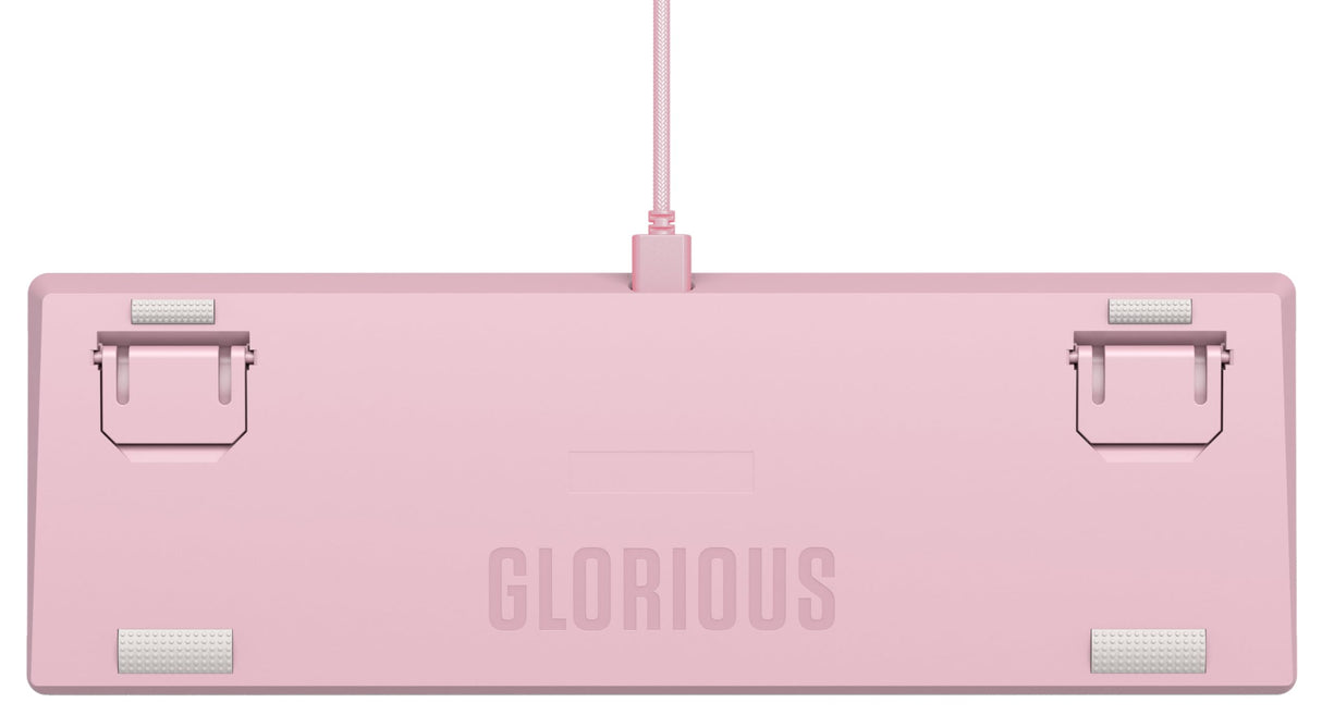 Glorious Gaming GMMK 2 Compact 65% - Teclado gaming mecánico, compacto TKL 65%, carcasa de aluminio, personalizable, keycaps dobles, switches Fox, RGB, distribuciones QWERTY estadounidense - Rosa
