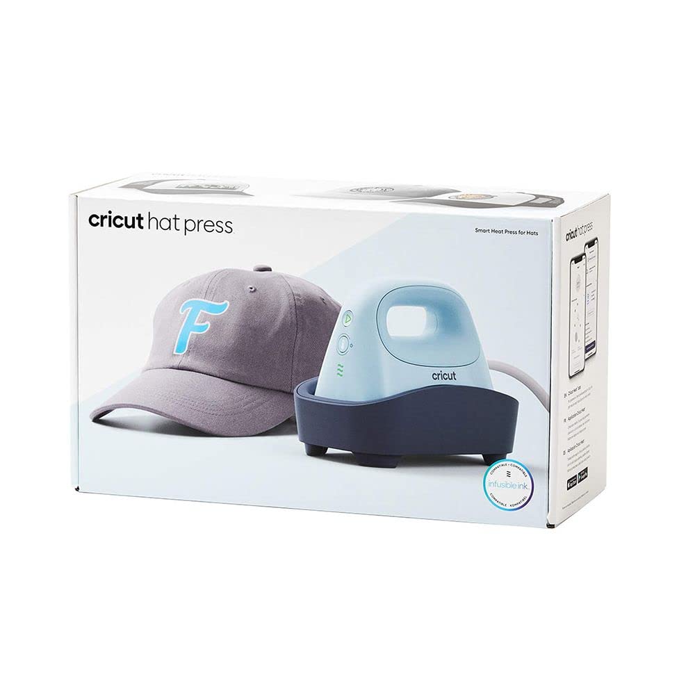 Cricut Hat Press | Placa térmica curva de 12,7 cm x 7,6 cm | Prensa térmica para proyectos de sombreros y gorras | Para usar con vinilo termoadhesivo (HTV), Infusible Ink y sublimación