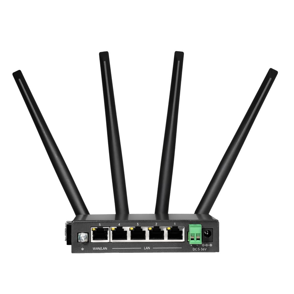 Edimax D4G-7459AC - Industrial 4G LTE AC1200 Wi-Fi 5 DIN Rail Router