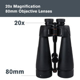 Celestron 72035 SkyMaster Pro ED 20x80: prismáticos astronómicos con Vidrio ED y Gran Apertura para Grandes distancias, Revestimiento XLT múltiple Completo, Adaptador para trípode y Estuche