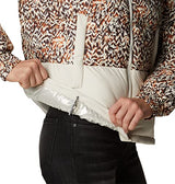 Columbia Pike Lake 2 Hooded Insulated Jacket, Chaqueta Acolchada Con Capucha para Mujer, Chalk/Warm Copper Terrain Print, Talla L