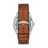Fossil Reloj Analógico para Hombre de Automático con Correa en Cuero ME3261, Verde Esmeralda