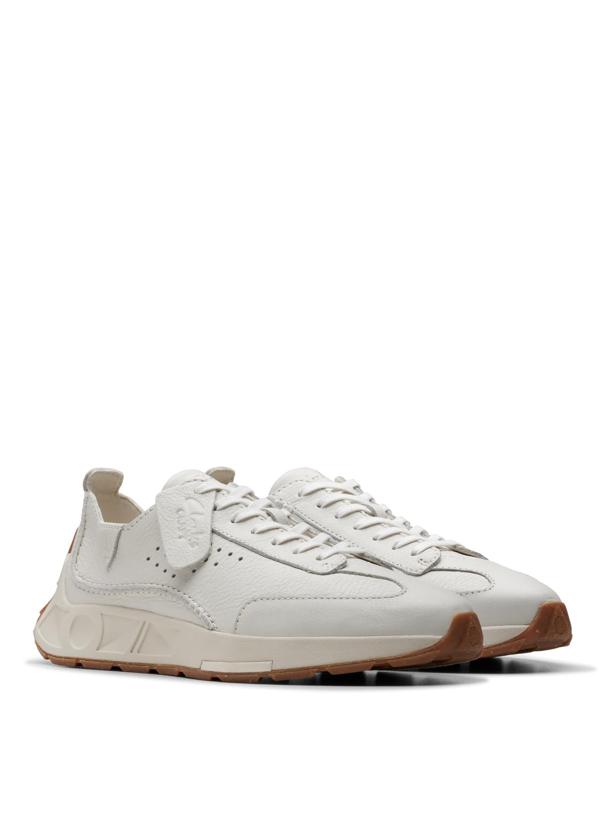 Clarks 261729267, Zapatos de Cordones Hombre, White Leather, 44.5 EU