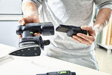 Festool Lijadora delta inalámbrica DTSC 400 3,0 I-Set (con baterías BP 18 Li 3,0, cargador rápido, adaptador de red (incluye cable de alimentación Plug IT), zapata, protector, bolsa de recogida de