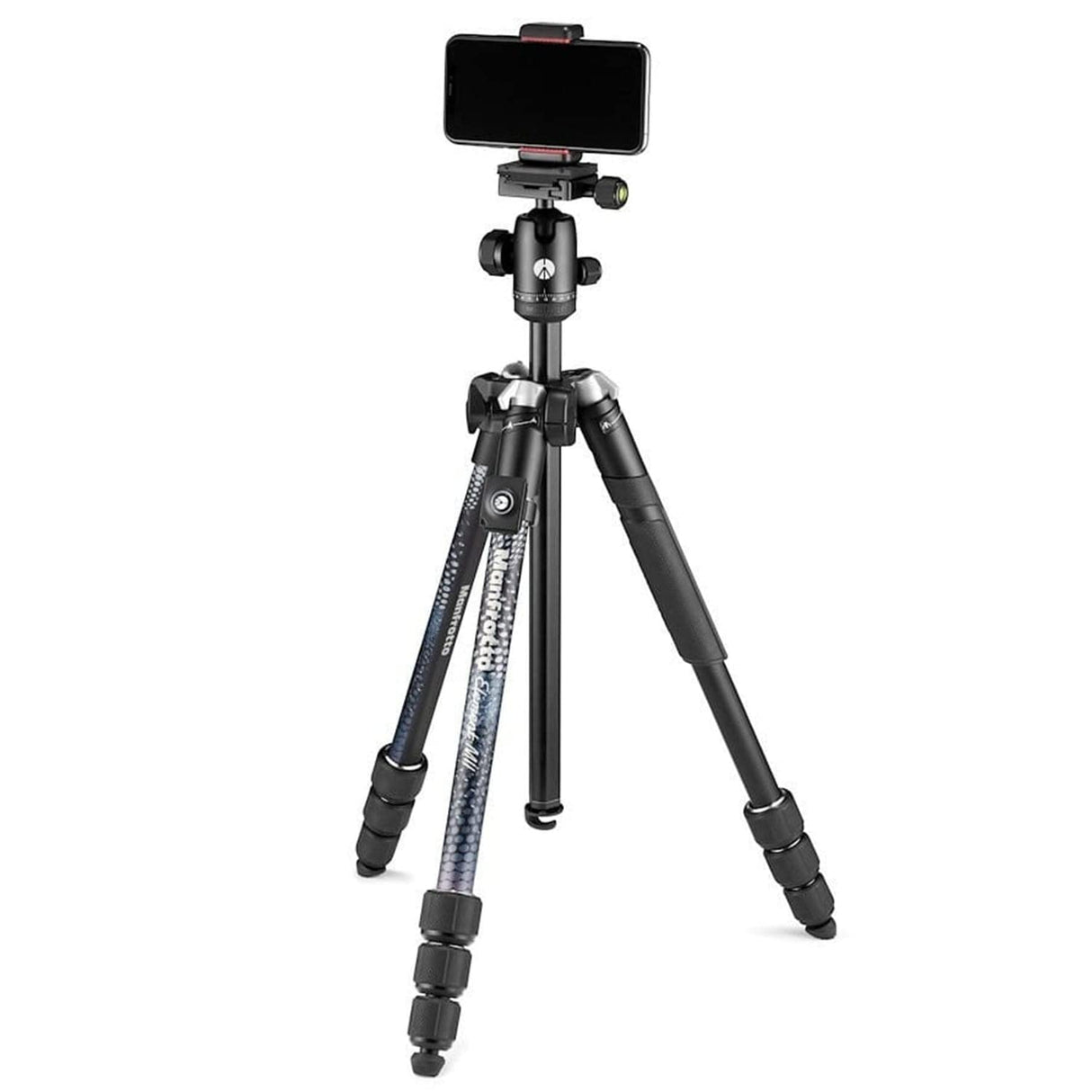 Manfrotto Element MII - Trípode de Viaje de Aluminio con Cabezal Esférico y Bluetooth para Smartphone y Cámaras Compactas, CSC, DSLR, Accesorios de Fotografía, Creación de Contenidos, Vlogs