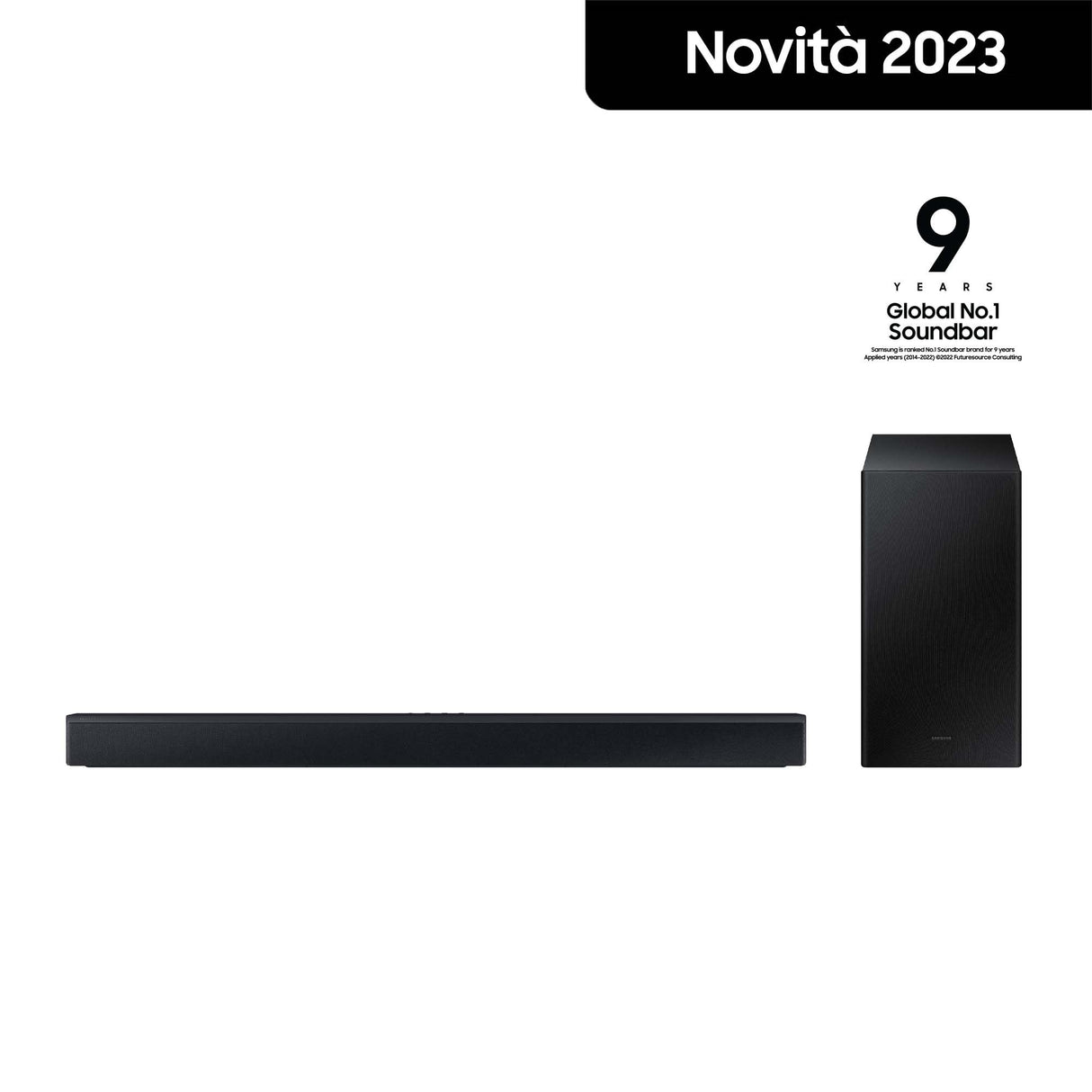 Samsung Barra de Sonido HW-C430/ZF Serie C, 3 Altavoces, subwoofer Incluido, Audio de 2.1 Canales, Adaptive Sound Lite, Negro 2023