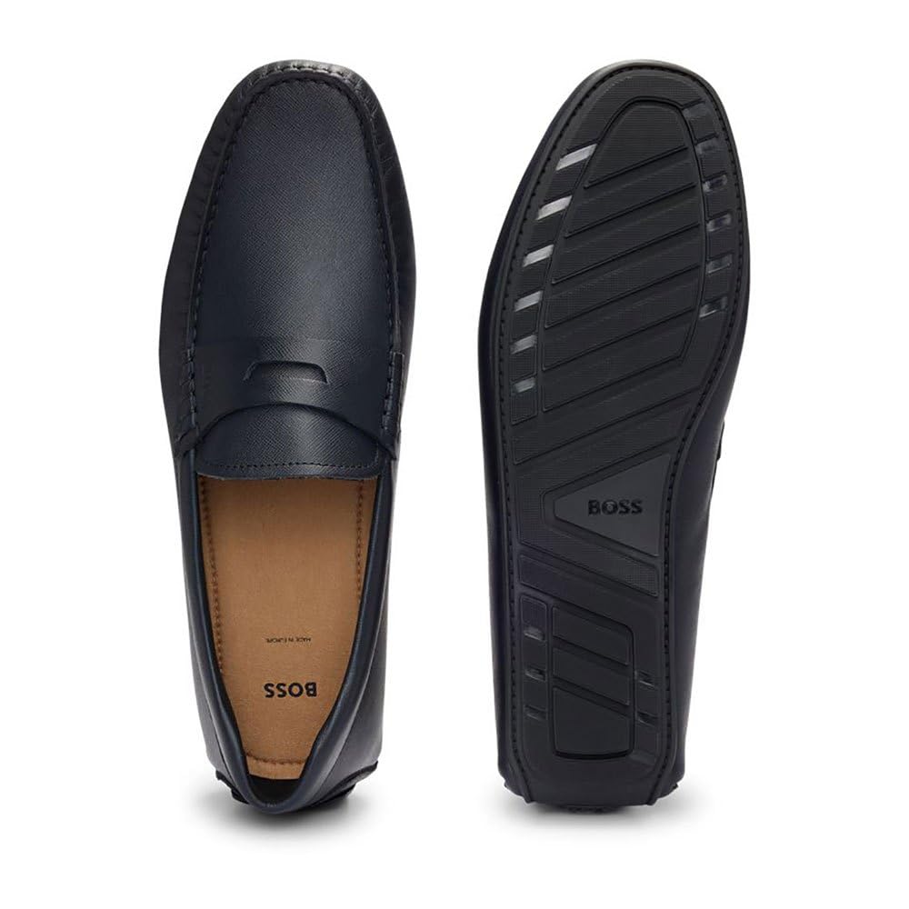 BOSS Noel_MOCC_prlt, Mocasín Hombre, Dark Blue, 40 EU