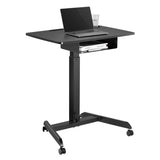 Maclean MC-903B Mesa para Portátil Regulable en Altura con Ruedas y un Cajón | Escritorio para Trabajar de Pie y Sentado | Altura Regulable hasta máx. 113cm, máx. 8 Kilos