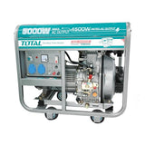 TOTAL - Generador Electrico Diesel | 5000 W | Grupo Electrogeno Silencioso | Monofasico | Mod. Tp450001